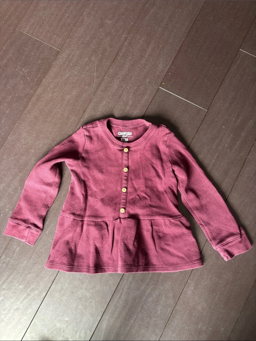 OshKosh B'gosh Rose Pink Peplum Top with Blue Polka Dot Jeans